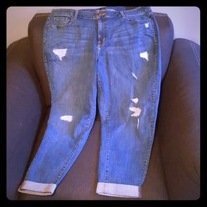 Lane Bryant Distressed Boyfriend Jeans